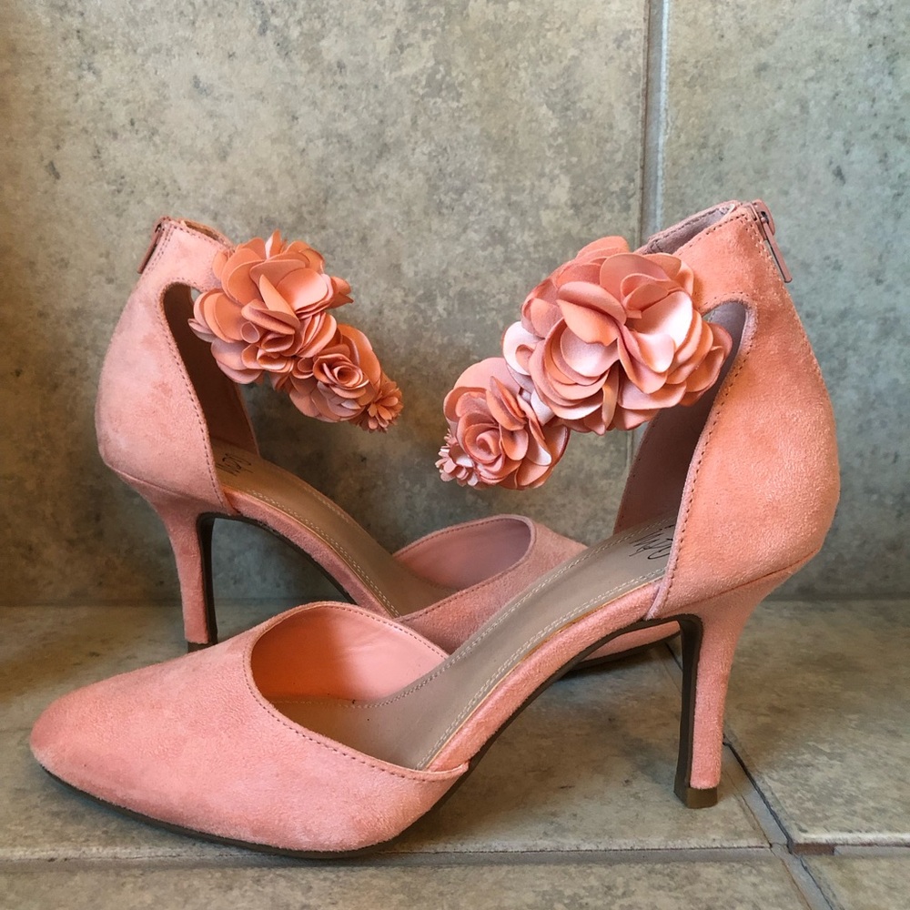 Pink Heels with Floral Details